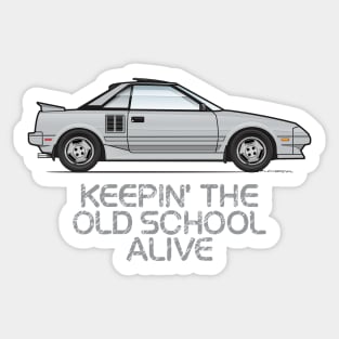 old school-Silver Sticker